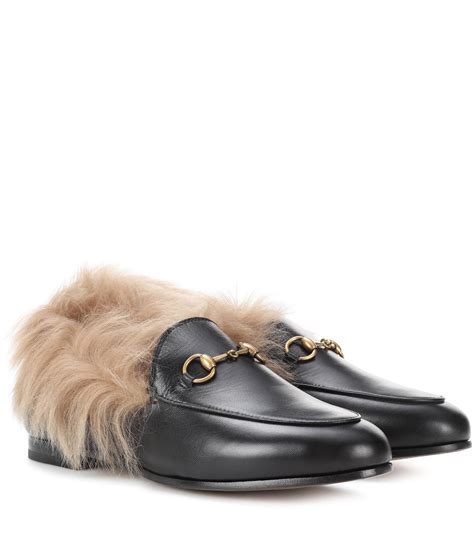 gucci loafer fur|gucci fur loafers women's.